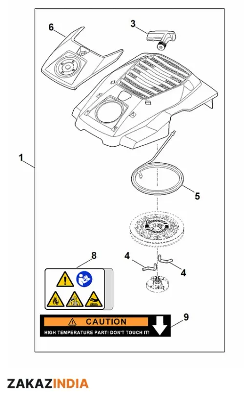 Крышка системы запуска STIHL 0000 080 0402